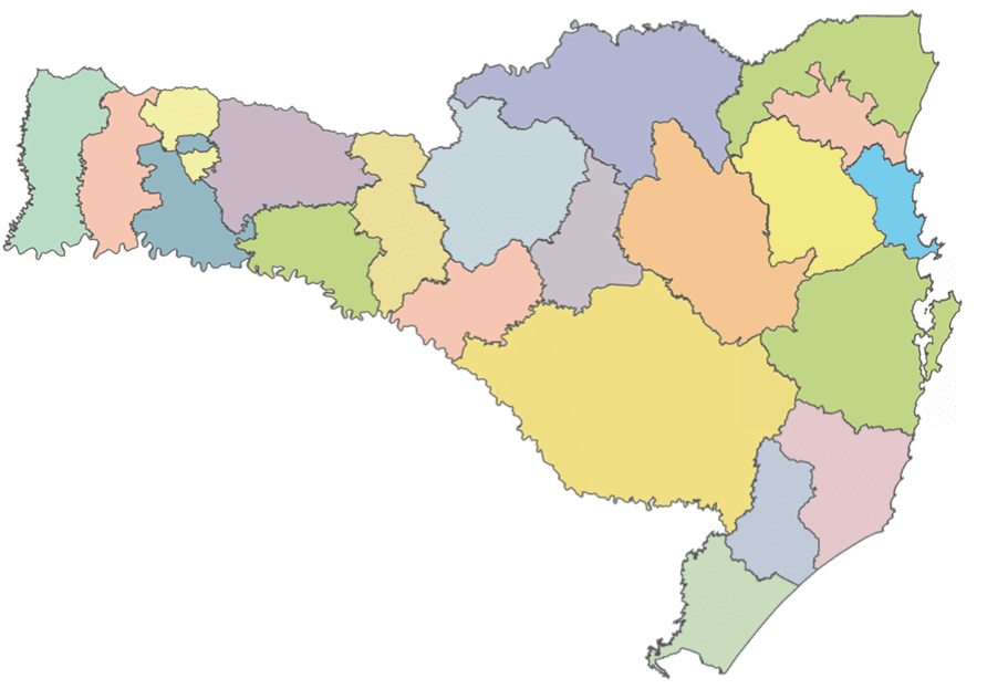 Mapa de Santa Catarina